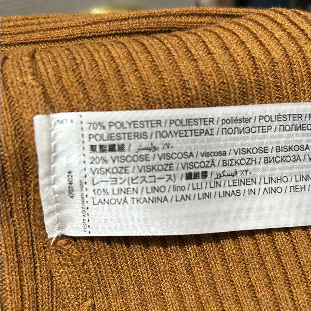 Mango Brown Ribbed Knit Dress - Picture 8 of 8